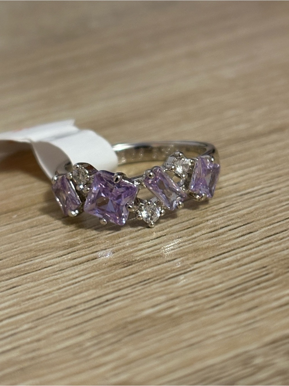 Bomb Party RG16796 Shimmering Jewels Lavender Topaz CZ Ring Size 6